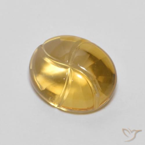 2.60ct Натуральный Золотисто-Апельсиновый Цитрин, Овал, Прозрачный