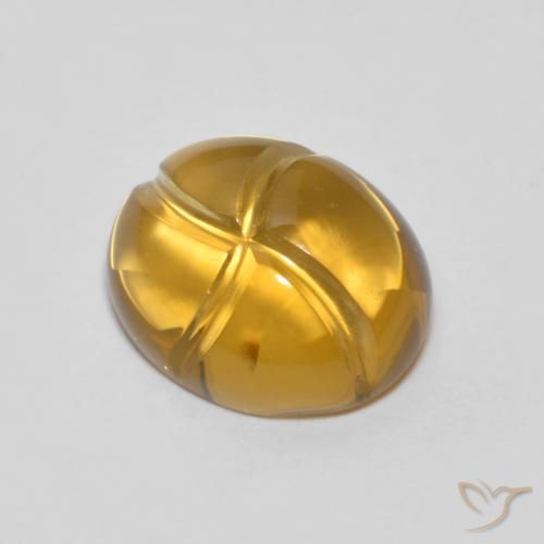 2.54ct Натуральный Золотисто-Апельсиновый Цитрин, Овал, Прозрачный