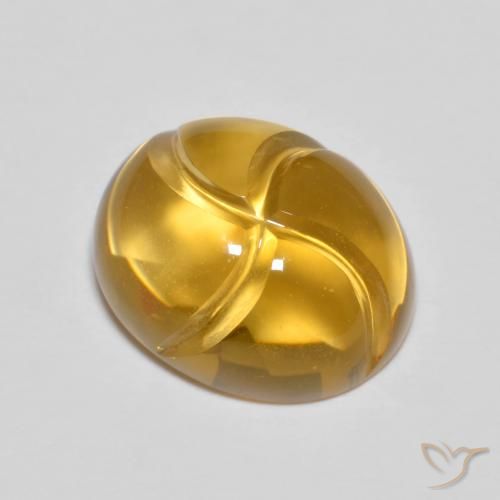2.81ct Натуральный Золотисто-Апельсиновый Цитрин, Овал, Прозрачный