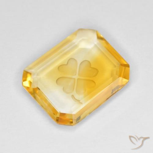 2.72ct Натуральный Средний золотой Цитрин, Изумрудная огранка, Прозрачный