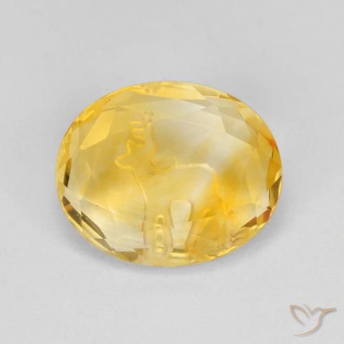 2.17ct Натуральный Среднее золото Цитрин, Овал, Прозрачный