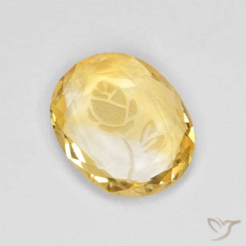 1.41ct Натуральный Золотой Цитрин, Овал, Прозрачный