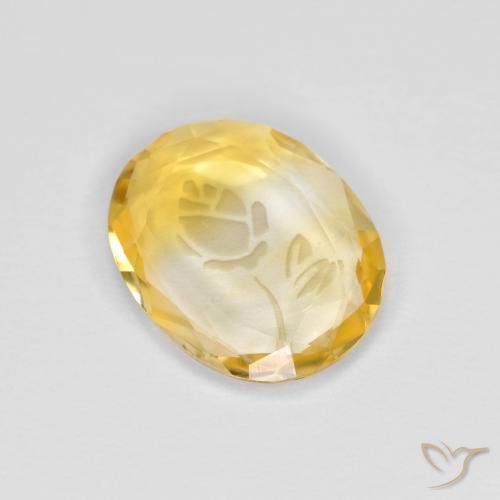 1.53ct Натуральный Золотой Цитрин, Овал, Прозрачный