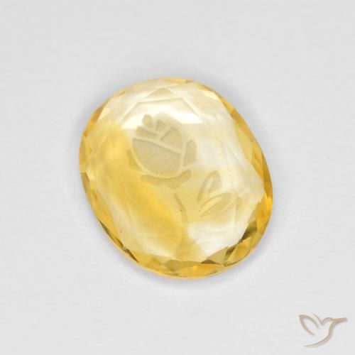 1.47ct Натуральный Золотой Цитрин, Овал, Прозрачный