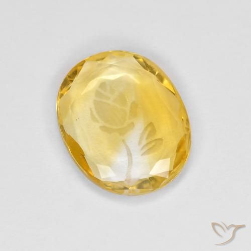 1.41ct Натуральный Золотой Цитрин, Овал, Прозрачный
