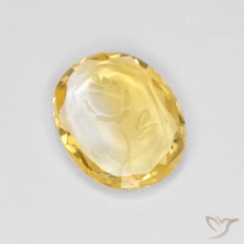 1.53ct Натуральный Золотой Цитрин, Овал, Прозрачный