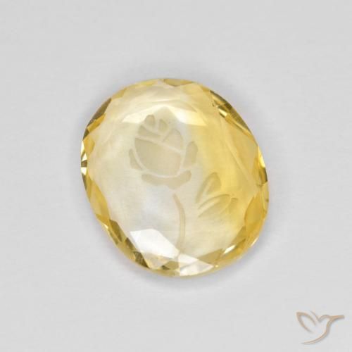 1.42ct Натуральный Золотой Цитрин, Овал, Прозрачный