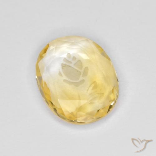 1.59ct Натуральный Яркое золото Цитрин, Овал, Прозрачный