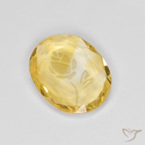 1.44ct Натуральный Желтоватое золото Цитрин, Овал, Прозрачный