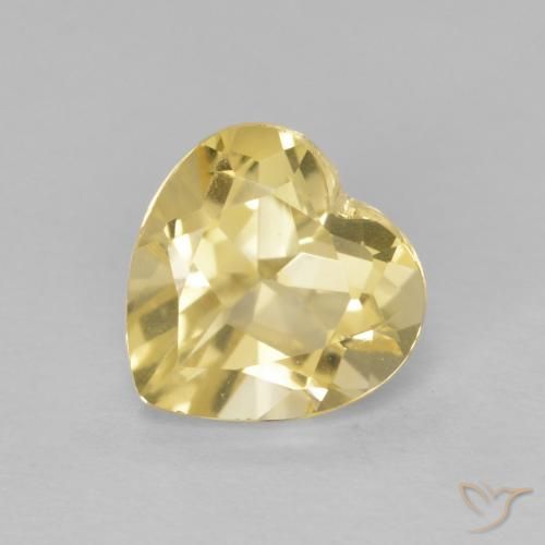 1.24ct Натуральный Желтоватое золото Цитрин, Сердце, Чистота VS