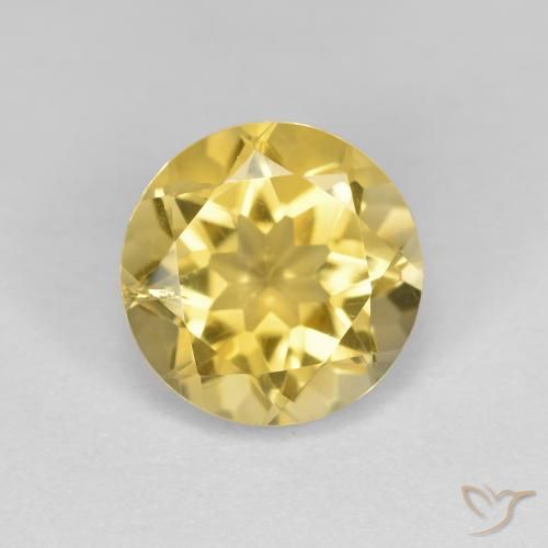 1.84ct Натуральный Яркое золото Цитрин, Круглый, Чистота VS