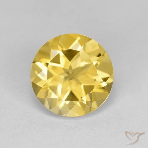 1.90ct Натуральный Среднее золото Цитрин, Круглый, Чистота VS