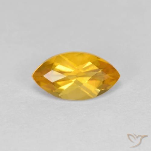 1.02ct Натуральный Темно-золотой апельсин Цитрин, Маркиза, Чистота VS