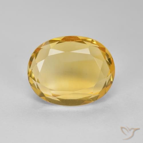2.82ct Натуральный Золотой Цитрин, Овал, VVS-VS
