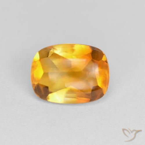 1.39ct Натуральный Золотой Цитрин, Подушка, Прозрачный