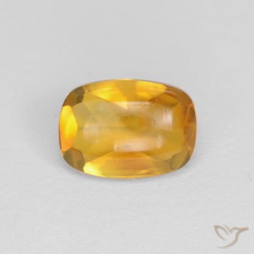 0.86ct Натуральный Темно-золотой Цитрин, Подушка, Прозрачный