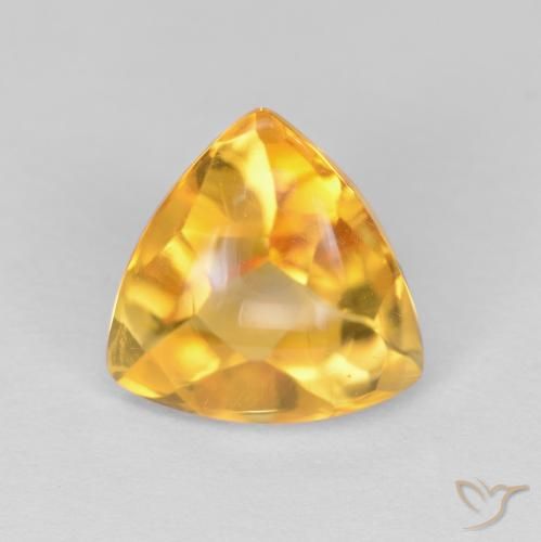 1.81ct Натуральный Золотисто-оранжевый Цитрин, Триллион, Прозрачный