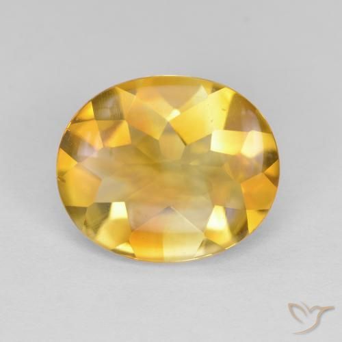 3.81ct Натуральный Темно-золотой апельсин Цитрин, Овал, Прозрачный