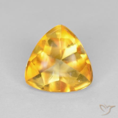 1.64ct Натуральный Среднее золото Цитрин, Триллион, Прозрачный