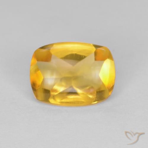 1.25ct Натуральный Средний золотой Цитрин, Подушка, Прозрачный
