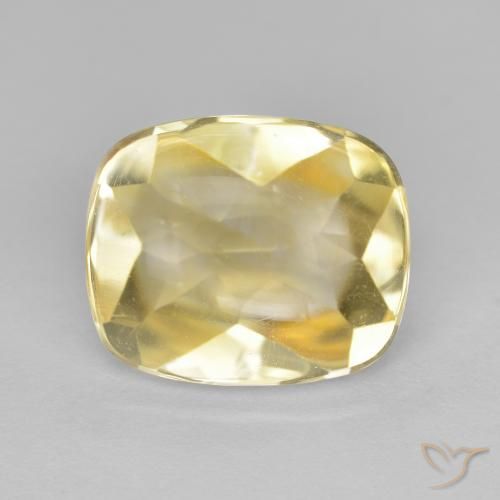5.66ct Натуральный Золотой Цитрин, Подушка, Прозрачный