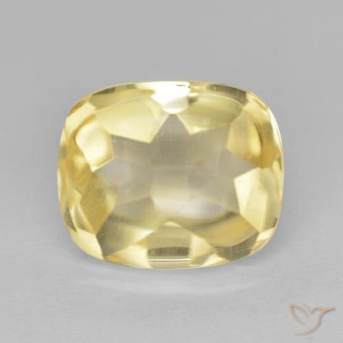 6.69ct Натуральный Золотой Цитрин, Подушка, Прозрачный