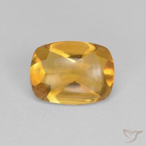 1.36ct Натуральный Средний апельсин Цитрин, Подушка, Прозрачный