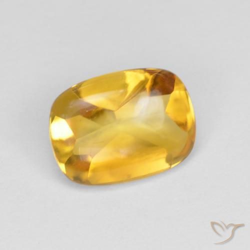 1.28ct Натуральный Золотой Цитрин, Подушка, Прозрачный