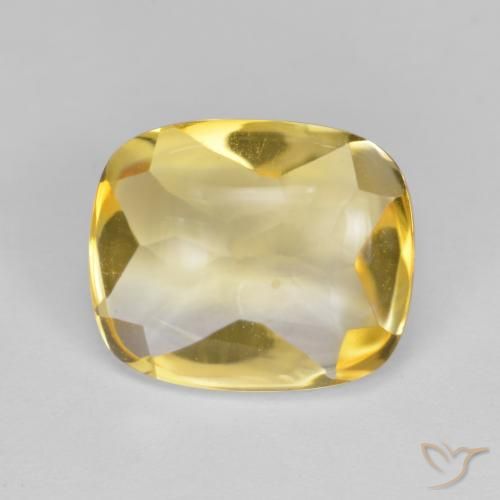 4.80ct Натуральный Яркое золото Цитрин, Подушка, Прозрачный