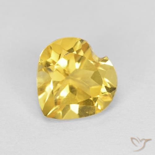 0.79ct Натуральный Тосканский желтый Цитрин, Сердце, VVS-VS