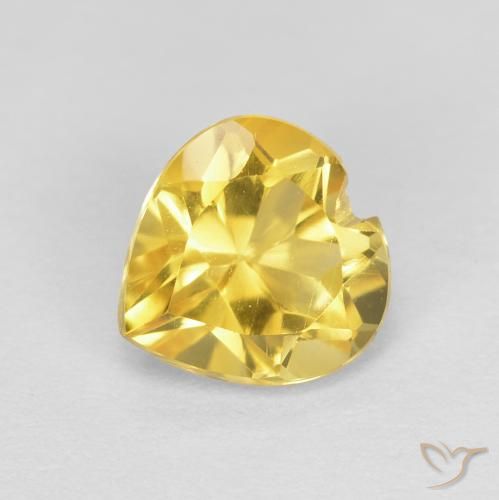 0.78ct Натуральный Тосканский желтый Цитрин, Сердце, VVS-VS