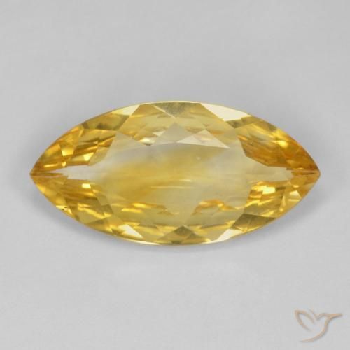 5.64ct Натуральный Среднее золото Цитрин, Маркиза, Чистота VVS