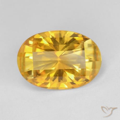 4.69ct Натуральный Темно-золотой апельсин Цитрин, Овал, VVS-VS