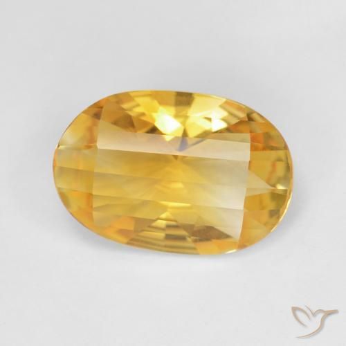 4.20ct Натуральный Яркое золото Цитрин, Овал, Чистота VVS
