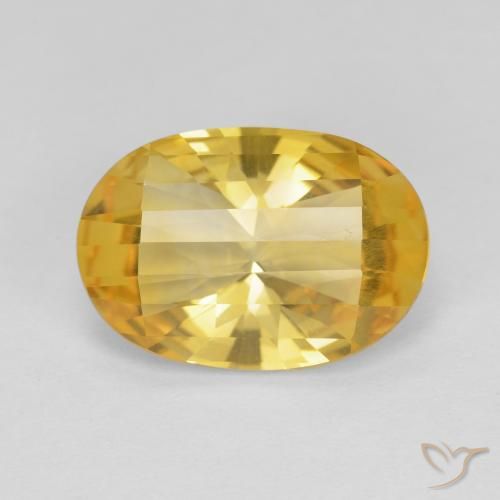 4.79ct Натуральный Среднее золото Цитрин, Овал, Чистота VVS