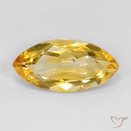 7.28ct Натуральный Золотой Цитрин, Маркиза, Чистота VS