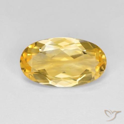 3.52ct Натуральный Среднее золото Цитрин, Овал, Чистота VVS