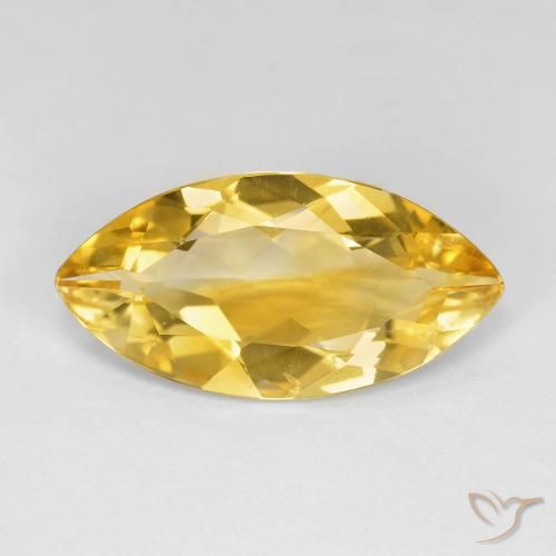 5.67ct Натуральный Золотой Цитрин, Маркиза, Чистота VVS