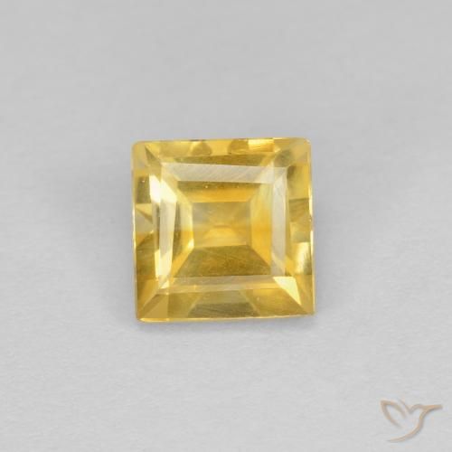 0.97ct Натуральный Яркое золото Цитрин, Квадрат, Чистота VS