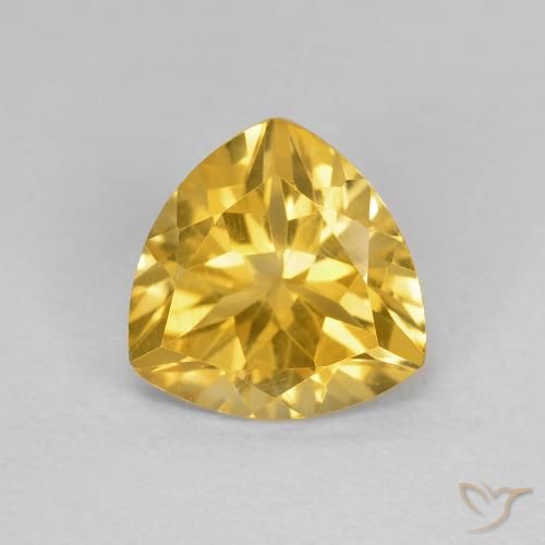 1.63ct Натуральный Золотой Цитрин, Триллион, Чистота VVS