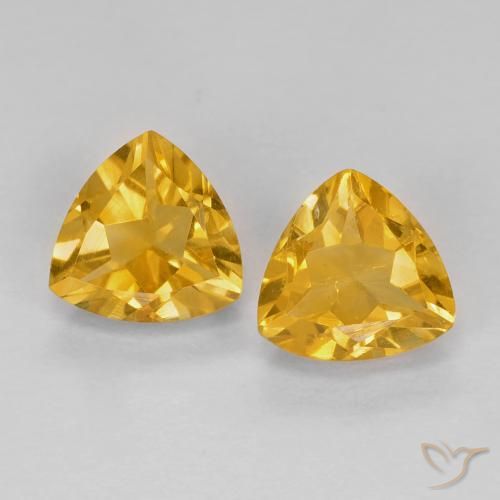 1.51ctw Натуральный Medium Dark-Golden Цитрин, Триллион, Чистота VS