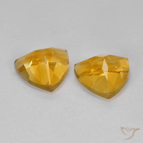 1.51 карата, натуральный Medium Dark-Golden Цитрин, Триллион, Чистота VS