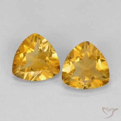 1.40ctw Натуральный Medium Dark-Golden Цитрин, Триллион, Чистота VS