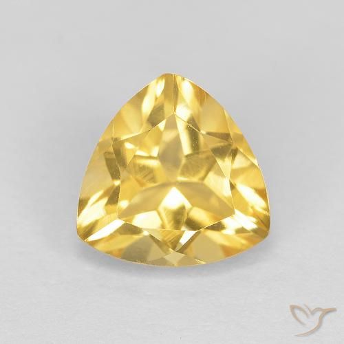 1.72ct Натуральный Среднее золото Цитрин, Триллион, Чистота VVS