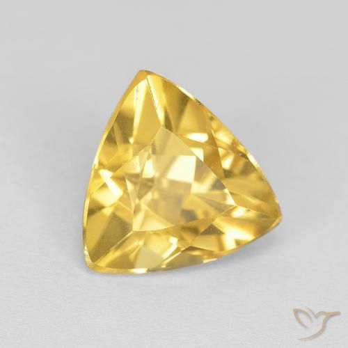 2.08ct Натуральный Средний золотой Цитрин, Триллион, Прозрачный