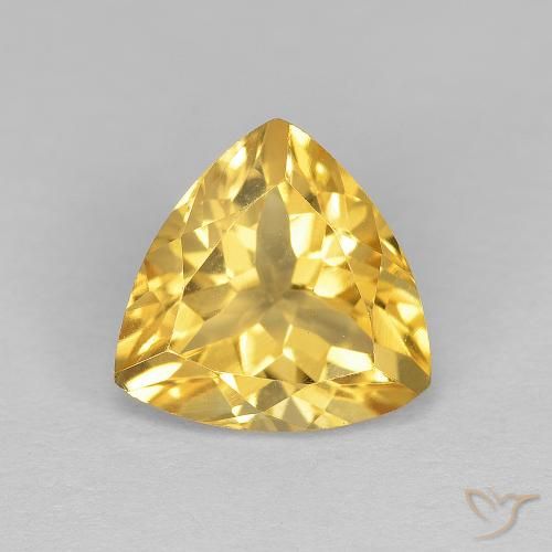 1.64ct Натуральный Среднее золото Цитрин, Триллион, Чистота VVS
