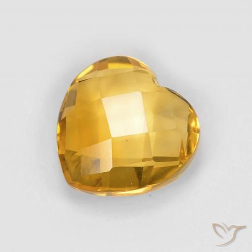 1.81ct Натуральный Темно-золотой Цитрин, Сердце, Чистота VVS