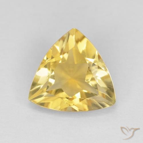 1.54ct Натуральный Яркое золото Цитрин, Триллион, Чистота VVS