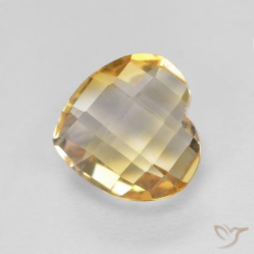 0.82ct Натуральный Золотой Цитрин, Сердце, Чистота VVS