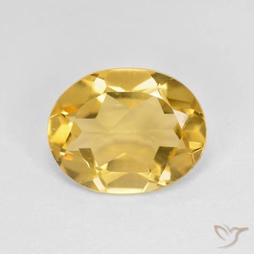 2.55ct Натуральный Золотой Цитрин, Овал, VVS-VS